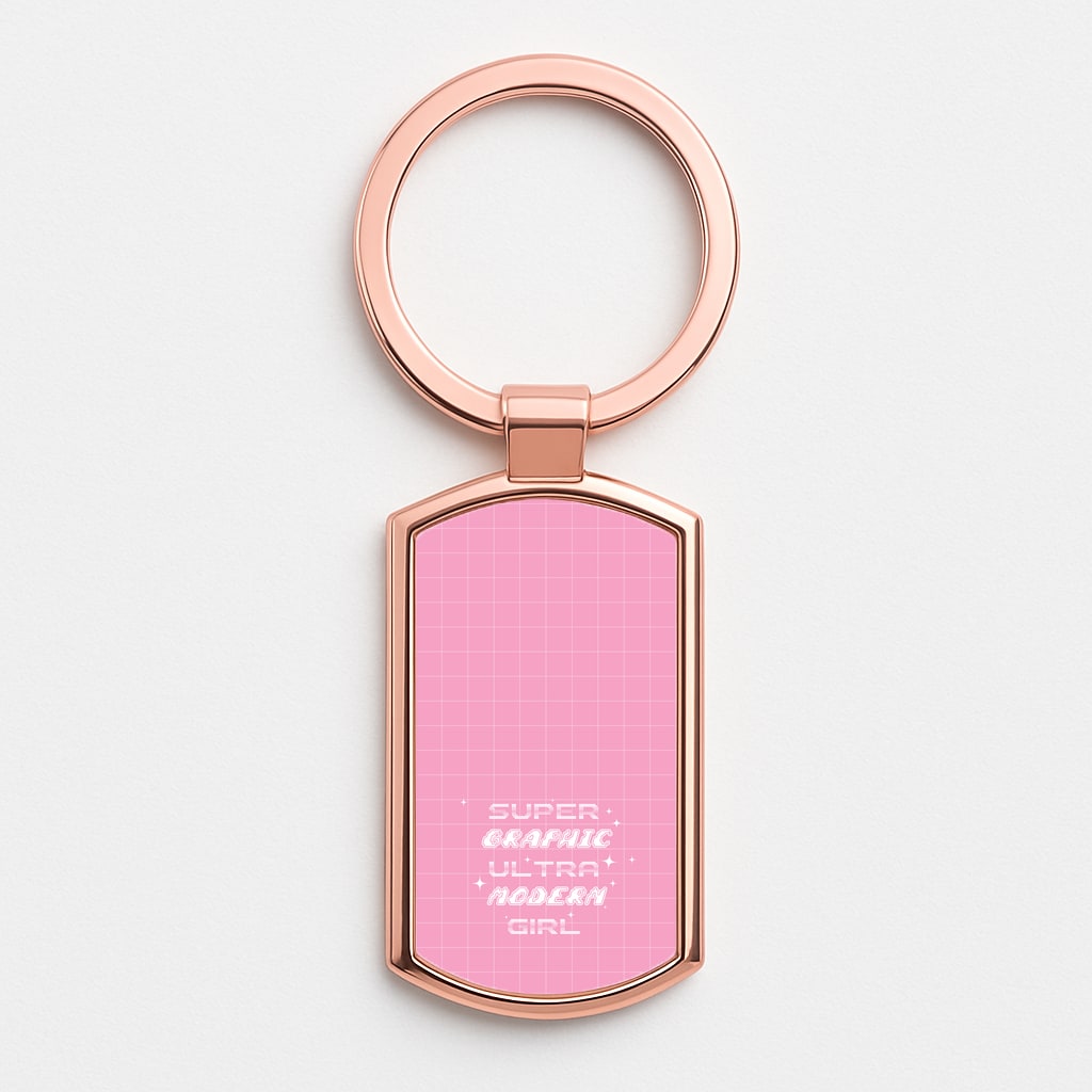 Super Graphic Ultra Modern Girl - Chappell Rose Gold Keyring