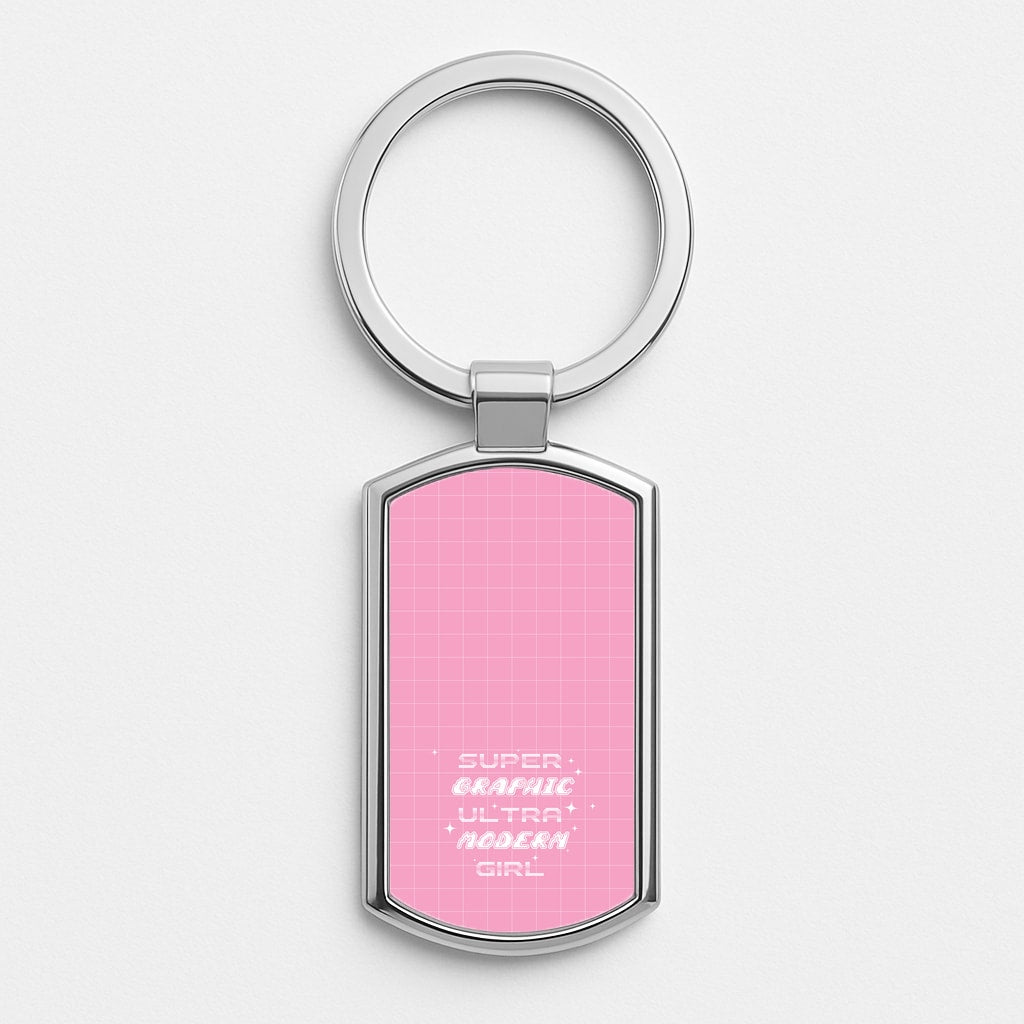Super Graphic Ultra Modern Girl - Chappell Silver Keyring