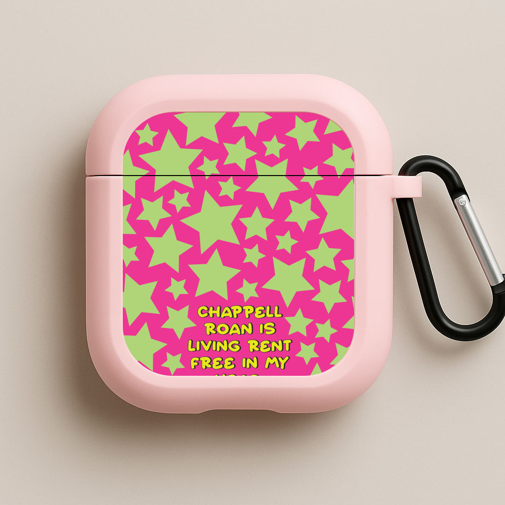 Chappell Rent Free In My Head Pink AirPods Case