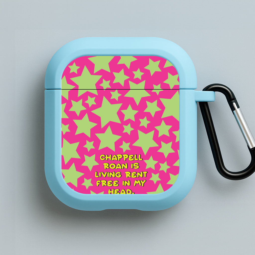 Chappell Rent Free In My Head Blue AirPods Case
