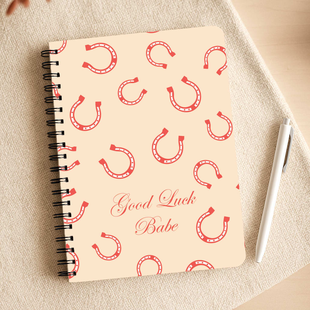Good Luck Babe Horseshoe Notepad