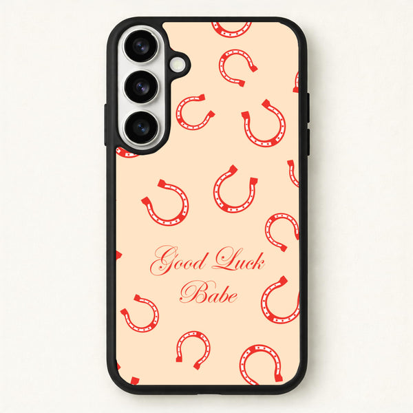 Good Luck Babe Horseshoe Phone Case for Galaxy S26