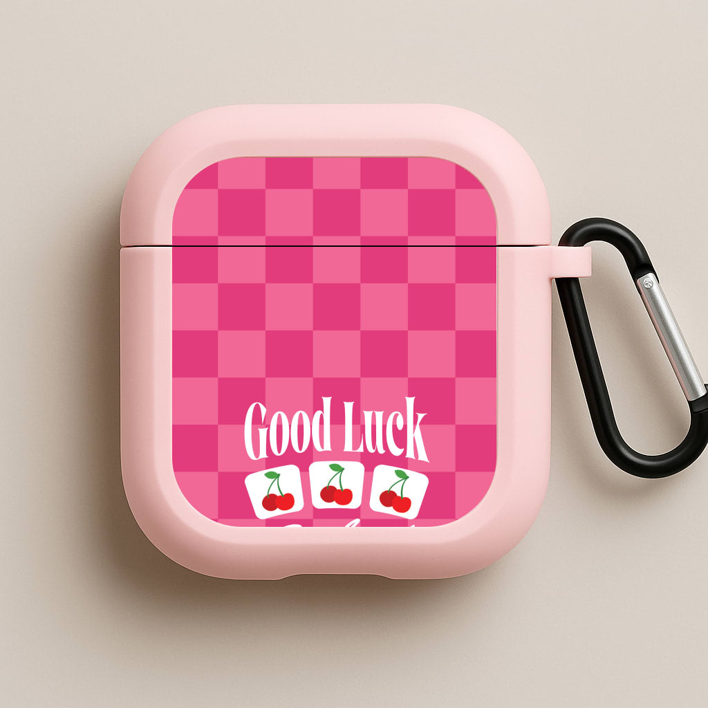 Good Luck Babe Cherries Pink AirPods Case