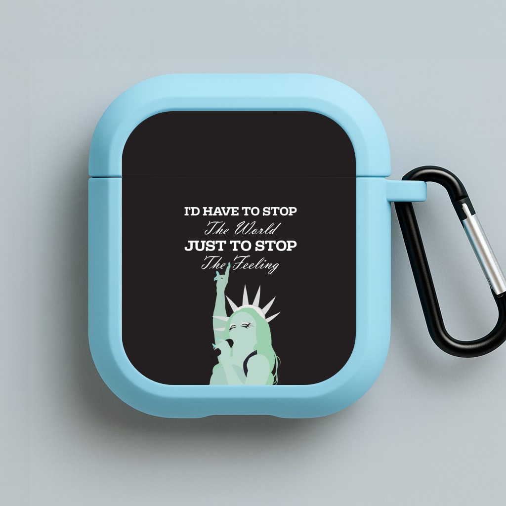 I'd Have To Stop The World Blue AirPods Case