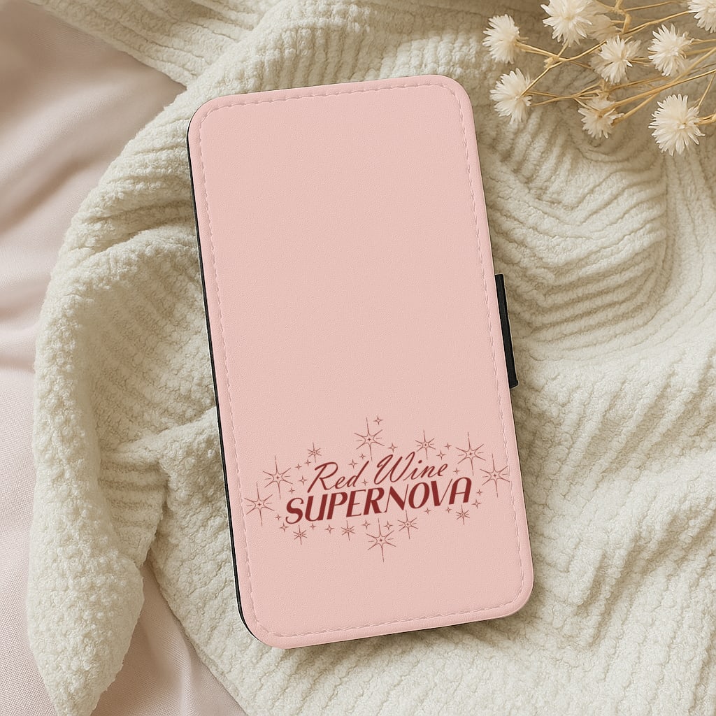 Red Wine Supernova Wallet Phone Case