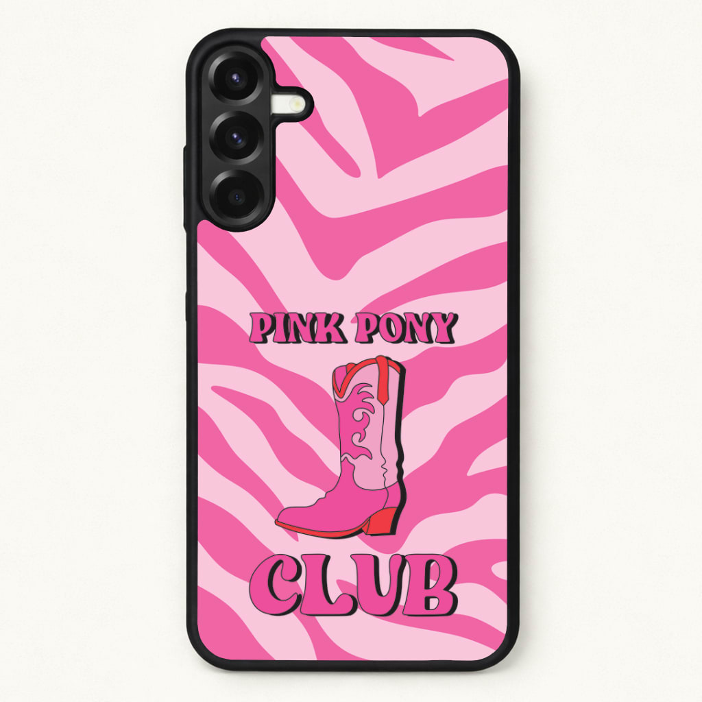 Zebra Print Pink Pony Club Phone Case for Galaxy A57