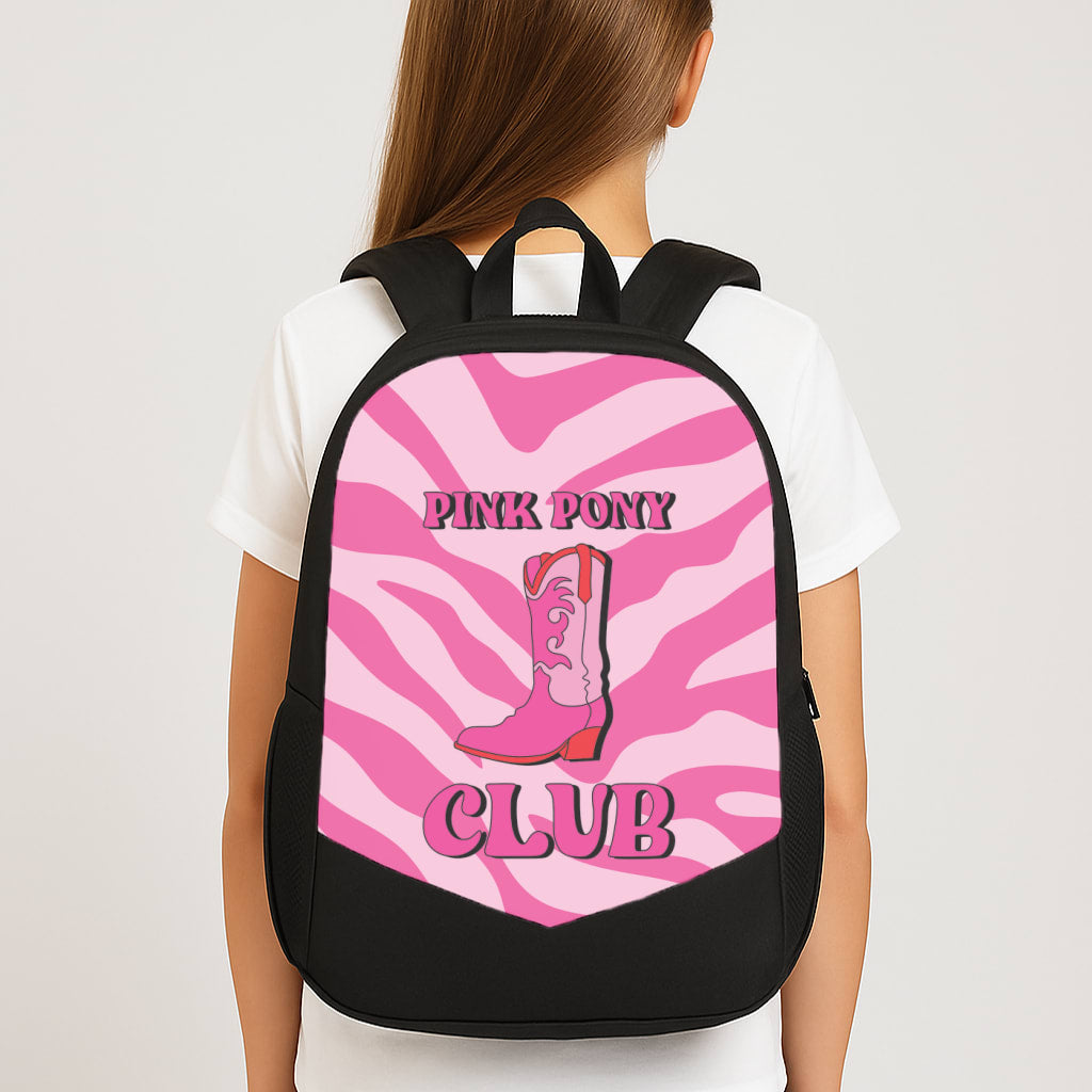 Zebra Print Pink Pony Club Backpack