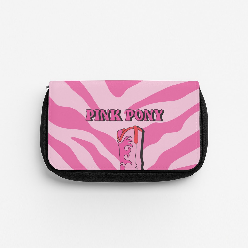 Zebra Print Pink Pony Club Pencil Case