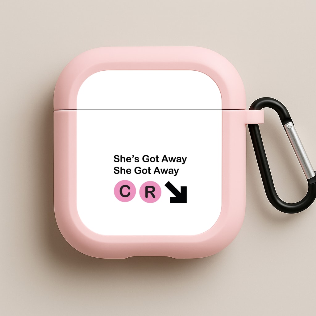 She Got Away Pink AirPods Case