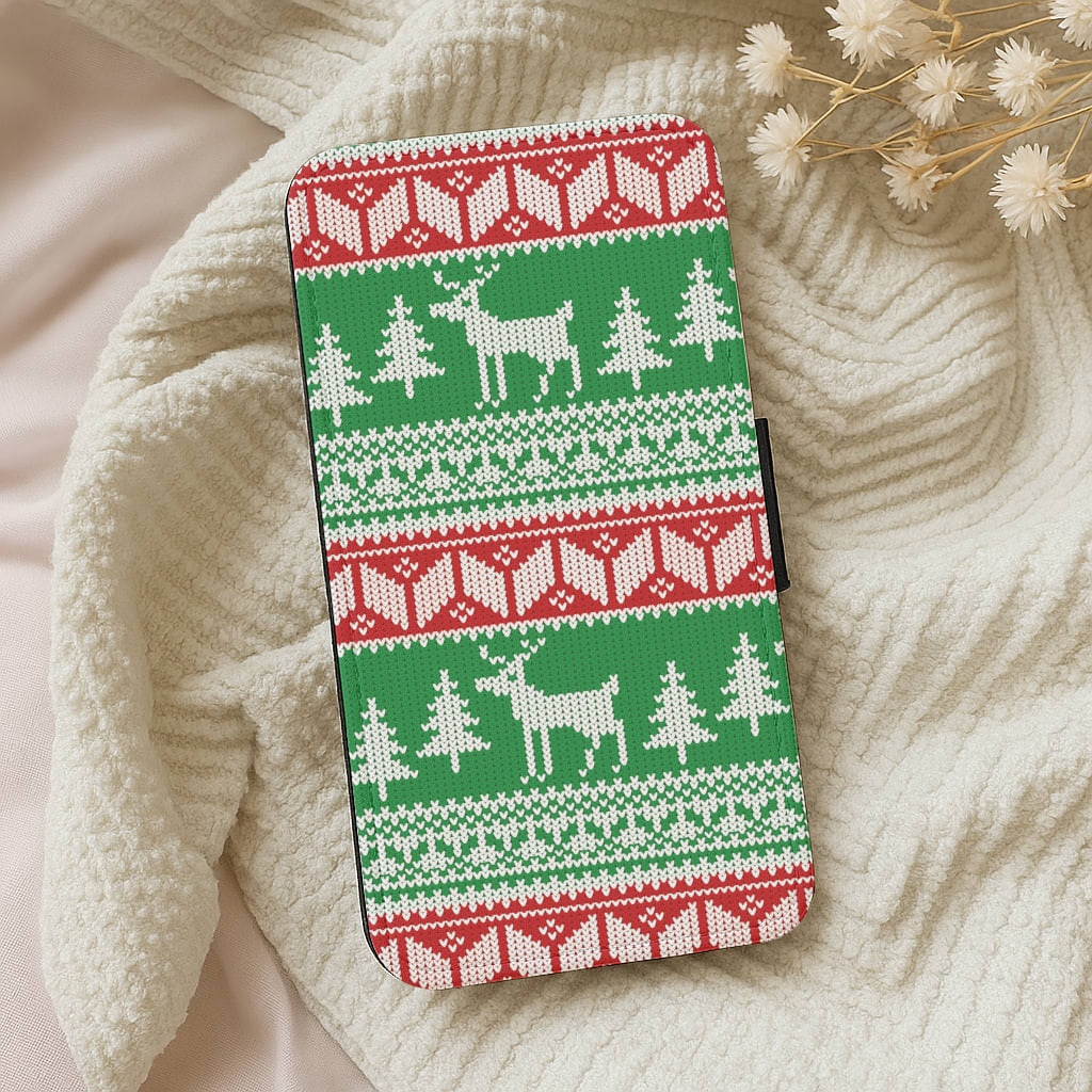 Christmas Jumper Pattern Christmas Wallet Phone Case