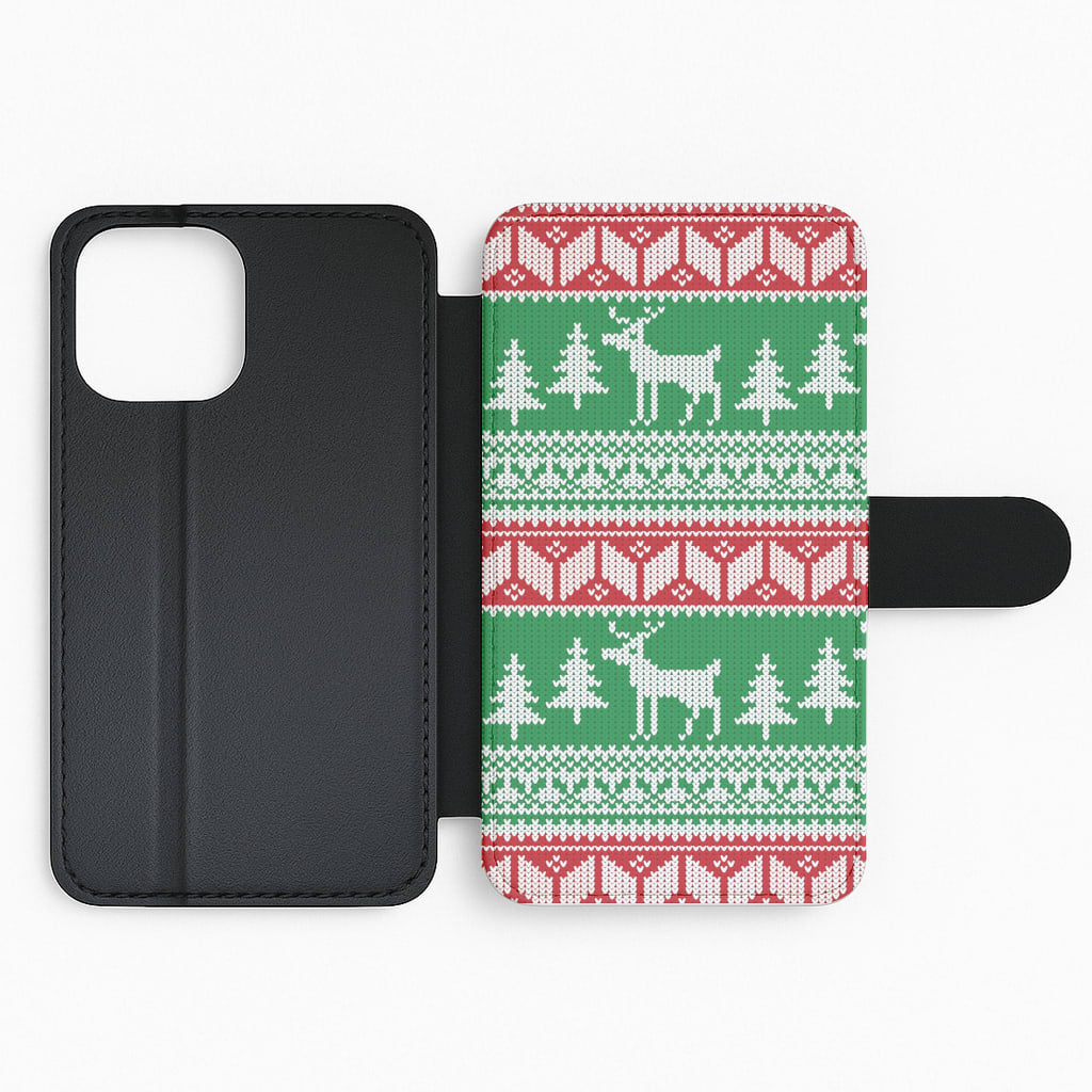 Christmas Jumper Pattern Christmas Flip Phone Case