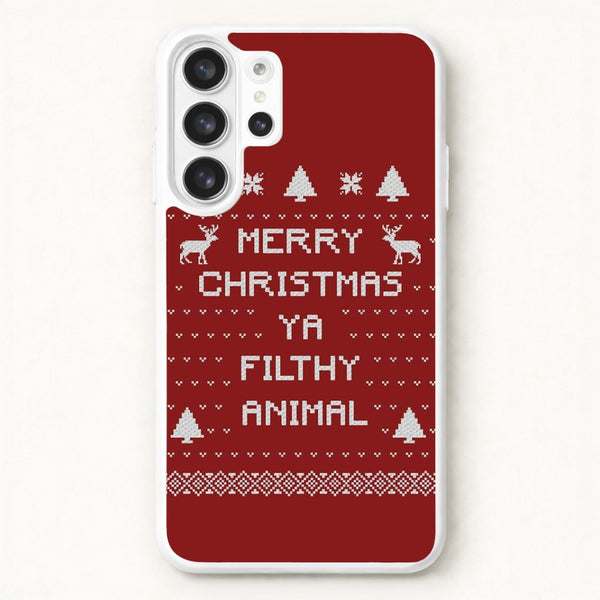 Merry Christmas Ya Filthy Animal Phone Case for Galaxy S26 Ultra