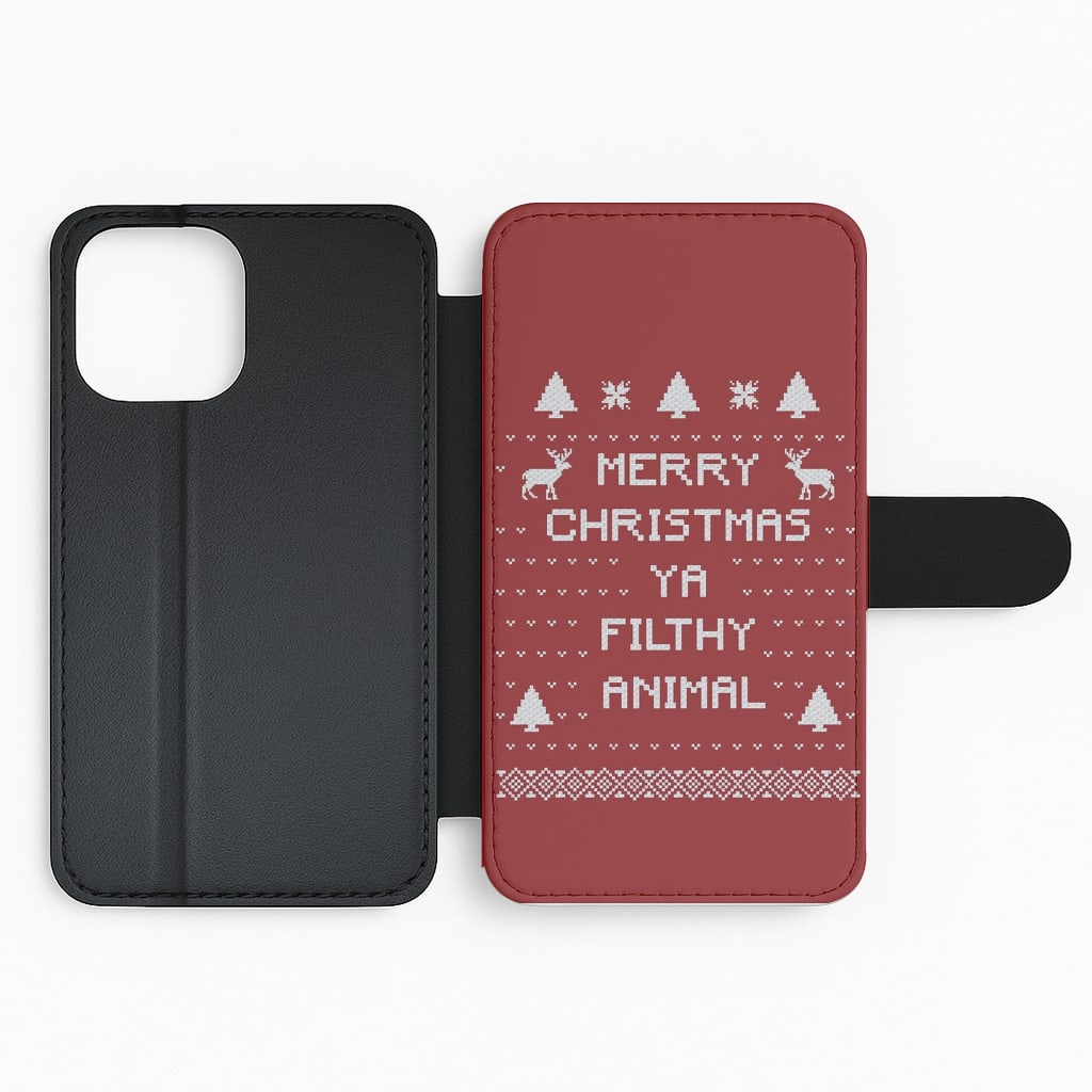 Merry Christmas Ya Filthy Animal Flip Phone Case