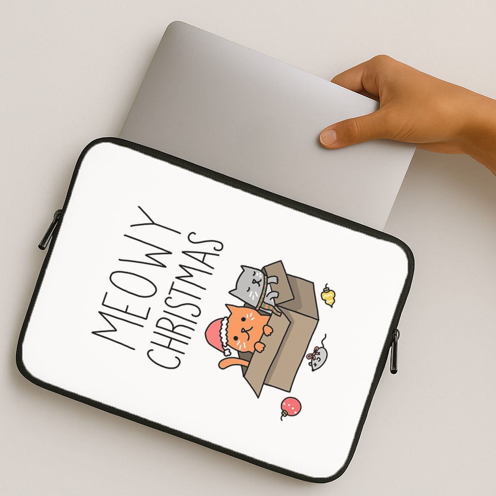 Meowy Christmas MacBook Case