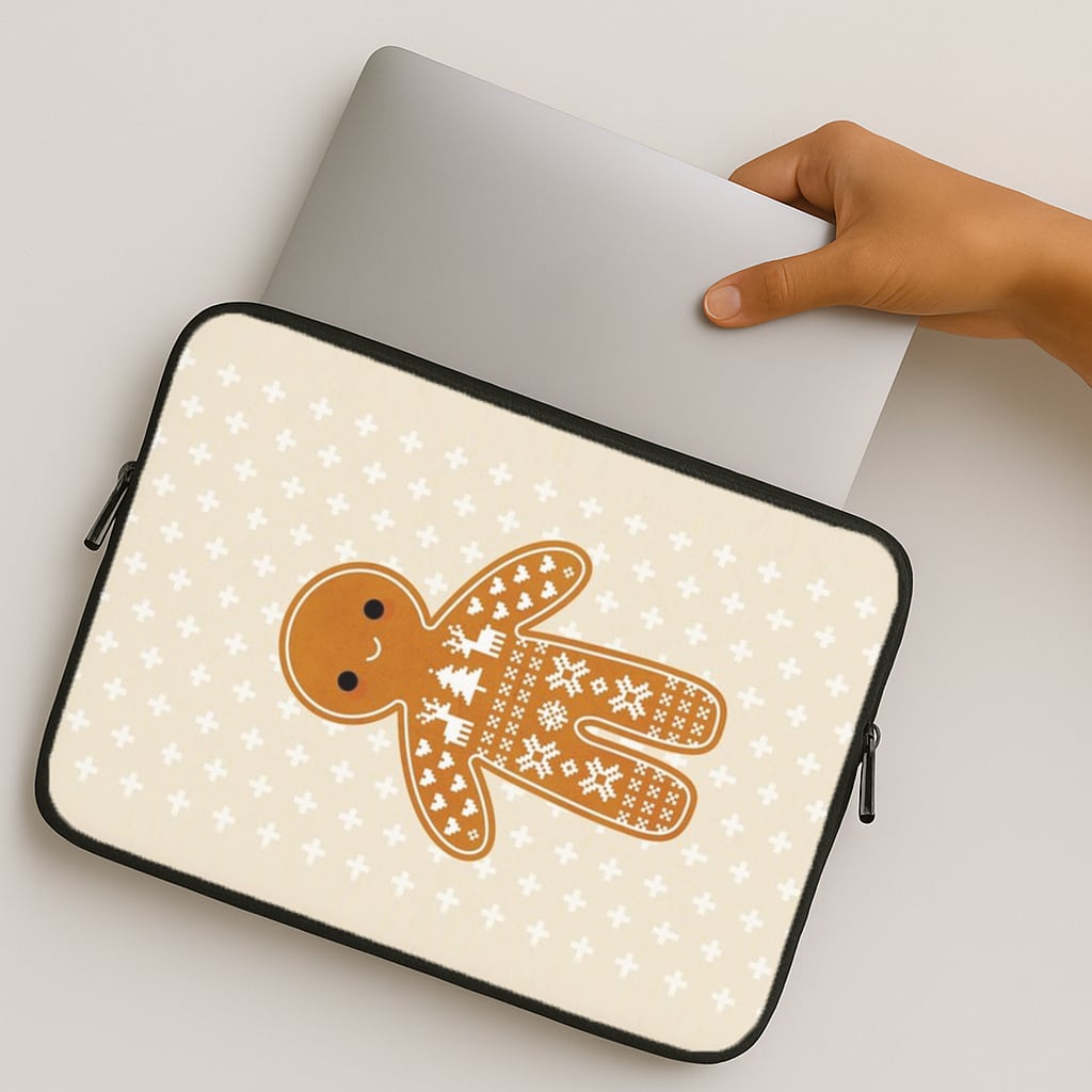 Christmas Jumper Pattern Gingerbread Man MacBook Case