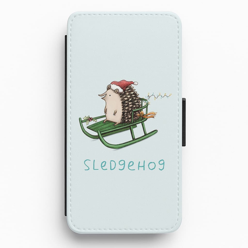Christmas Jumper Pattern Gingerbread Man Flip / Wallet Phone Case
