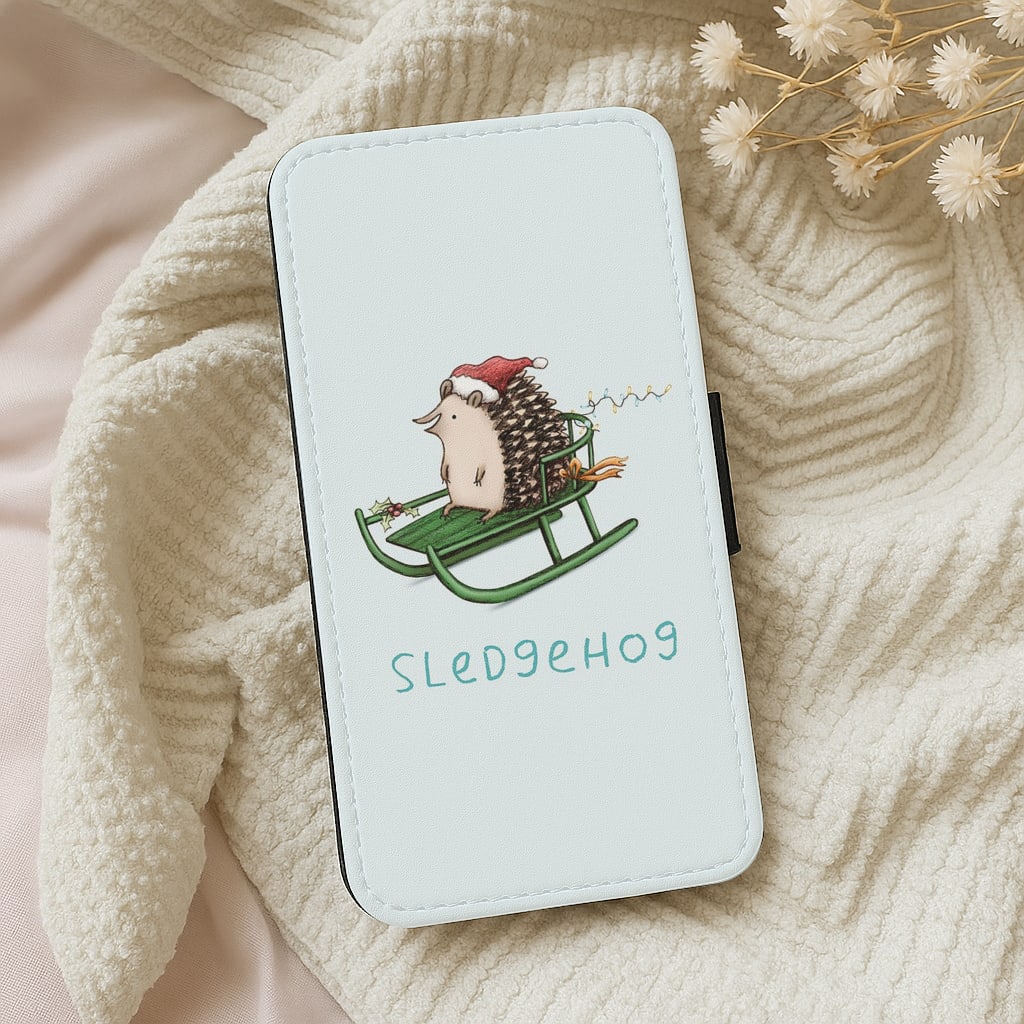 Christmas Jumper Pattern Gingerbread Man Wallet Phone Case