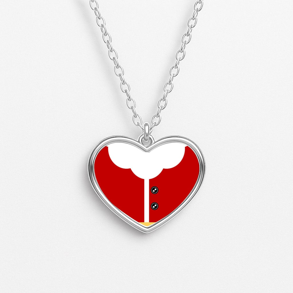 Santa Clause Outfit Heart Necklace