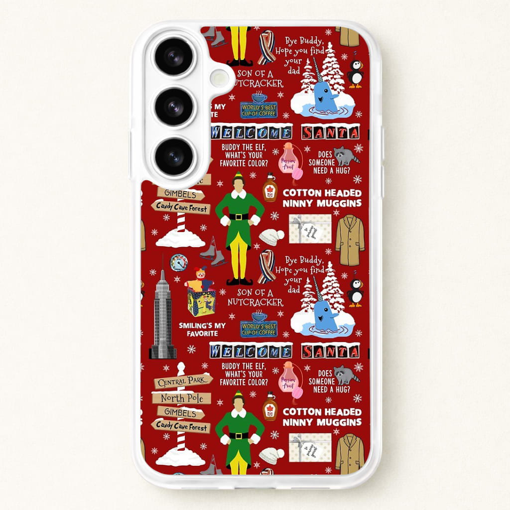 Red Elf Pattern Phone Case for Galaxy S26 Plus