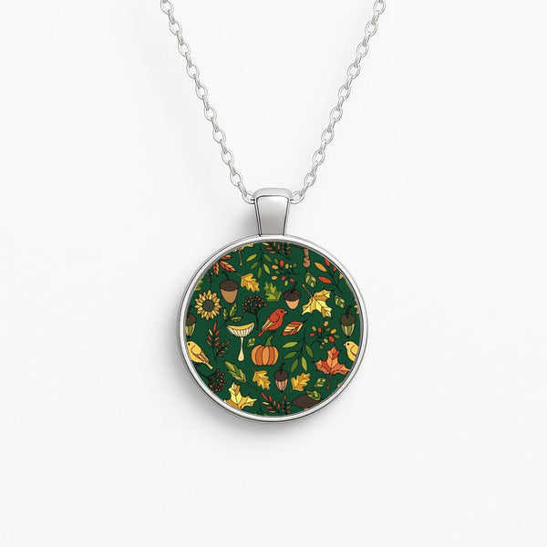 Bright Autumn Circle Necklace