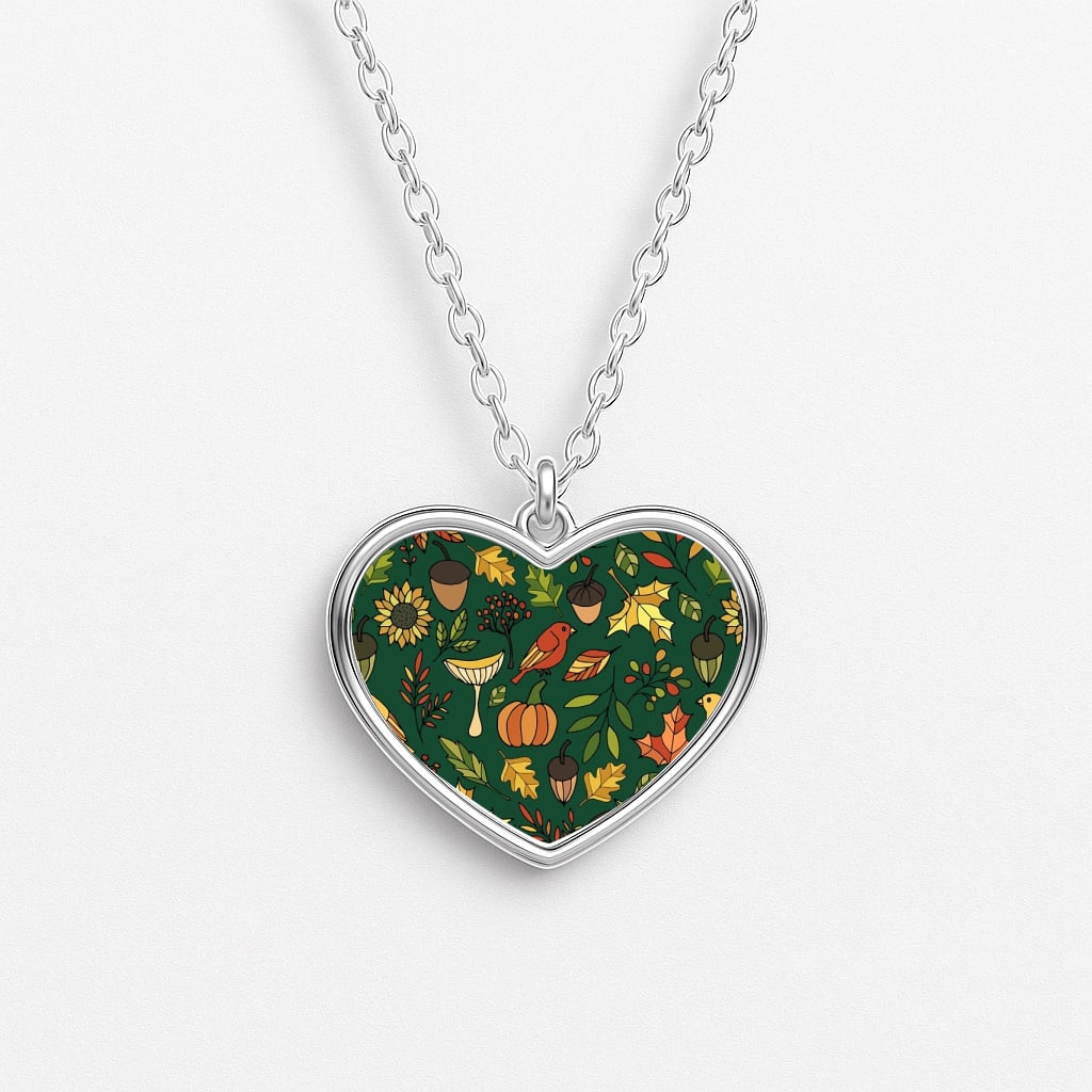 Bright Autumn Heart Necklace