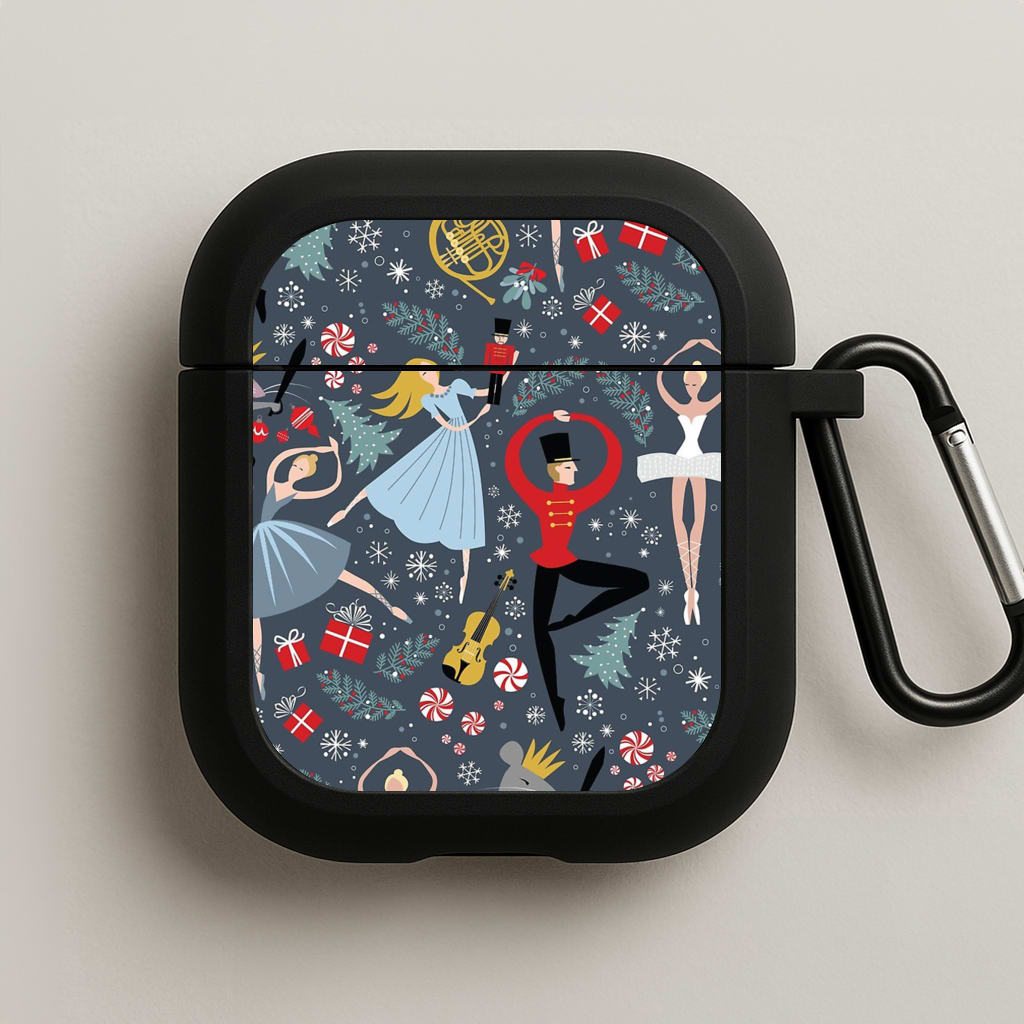 Nutcracker Ballet Pattern - Christmas AirPods Case