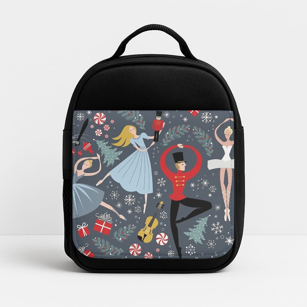 Nutcracker Ballet Pattern - Christmas Insulated Lunchbox