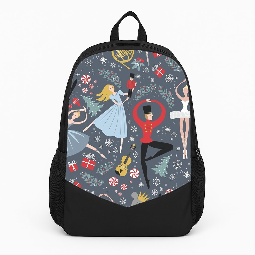 Nutcracker Ballet Pattern - Christmas Backpack