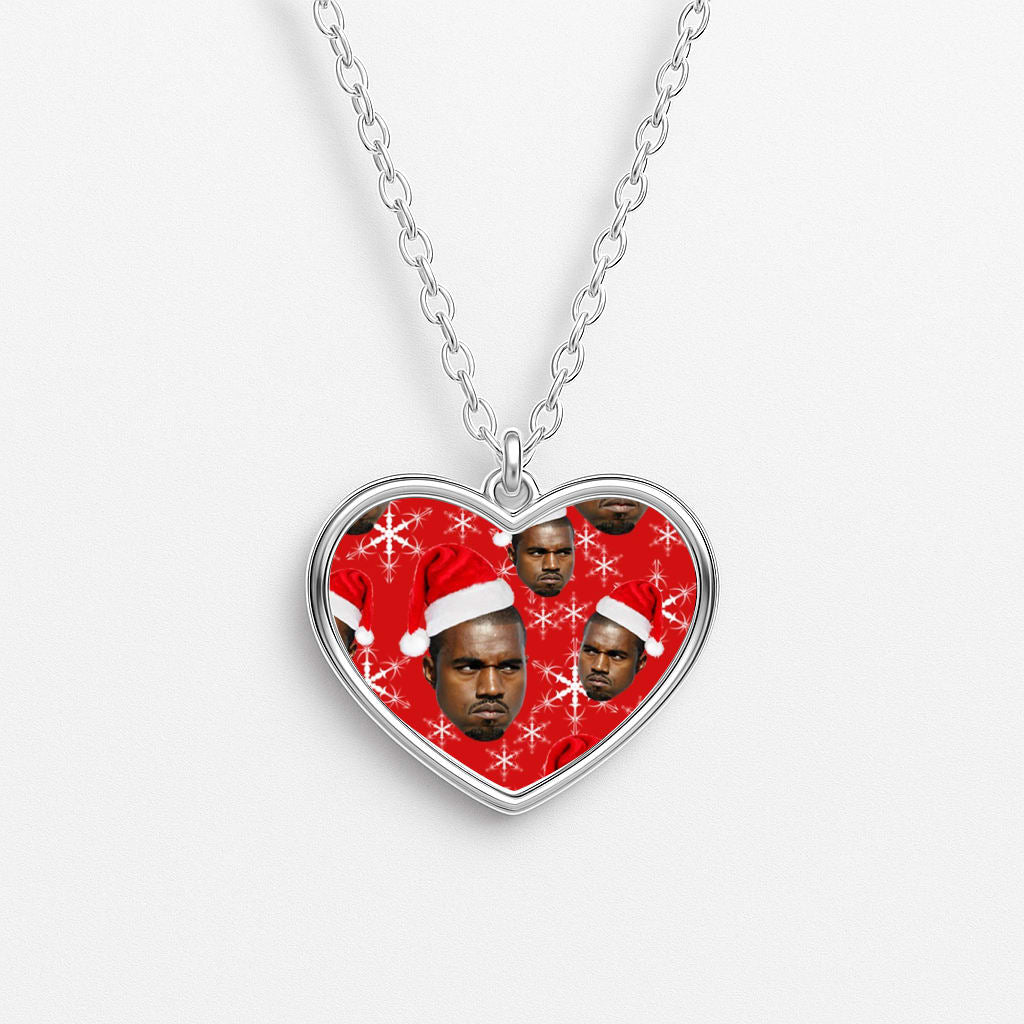 Christmas Kanye Heart Necklace