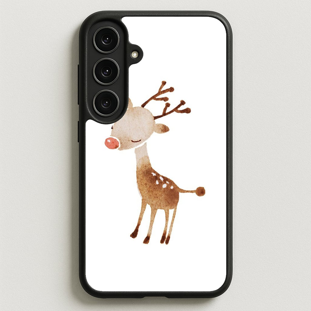 Watercolour Rudolph The Reindeer Phone Case for Galaxy S25FE