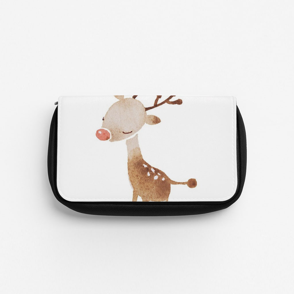 Watercolour Rudolph The Reindeer Pencil Case