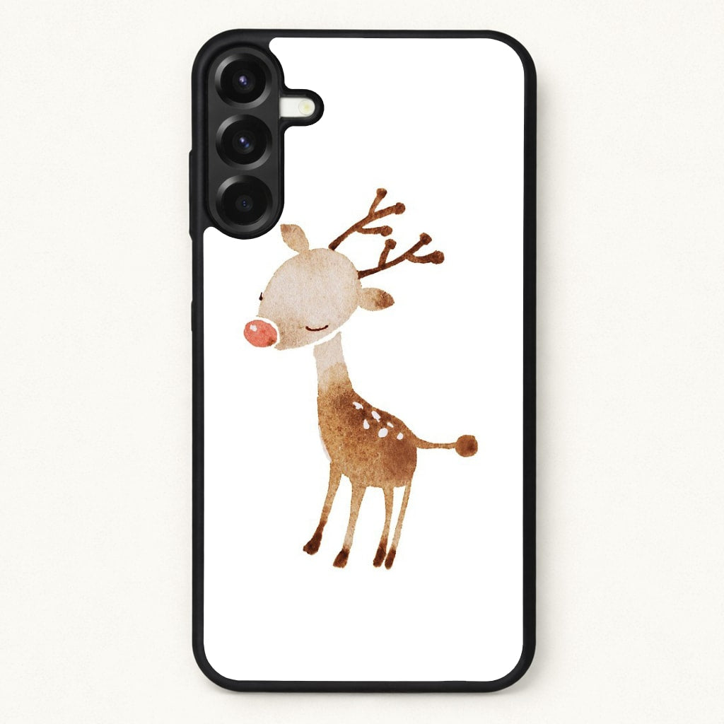 Watercolour Rudolph The Reindeer Phone Case for Galaxy A57