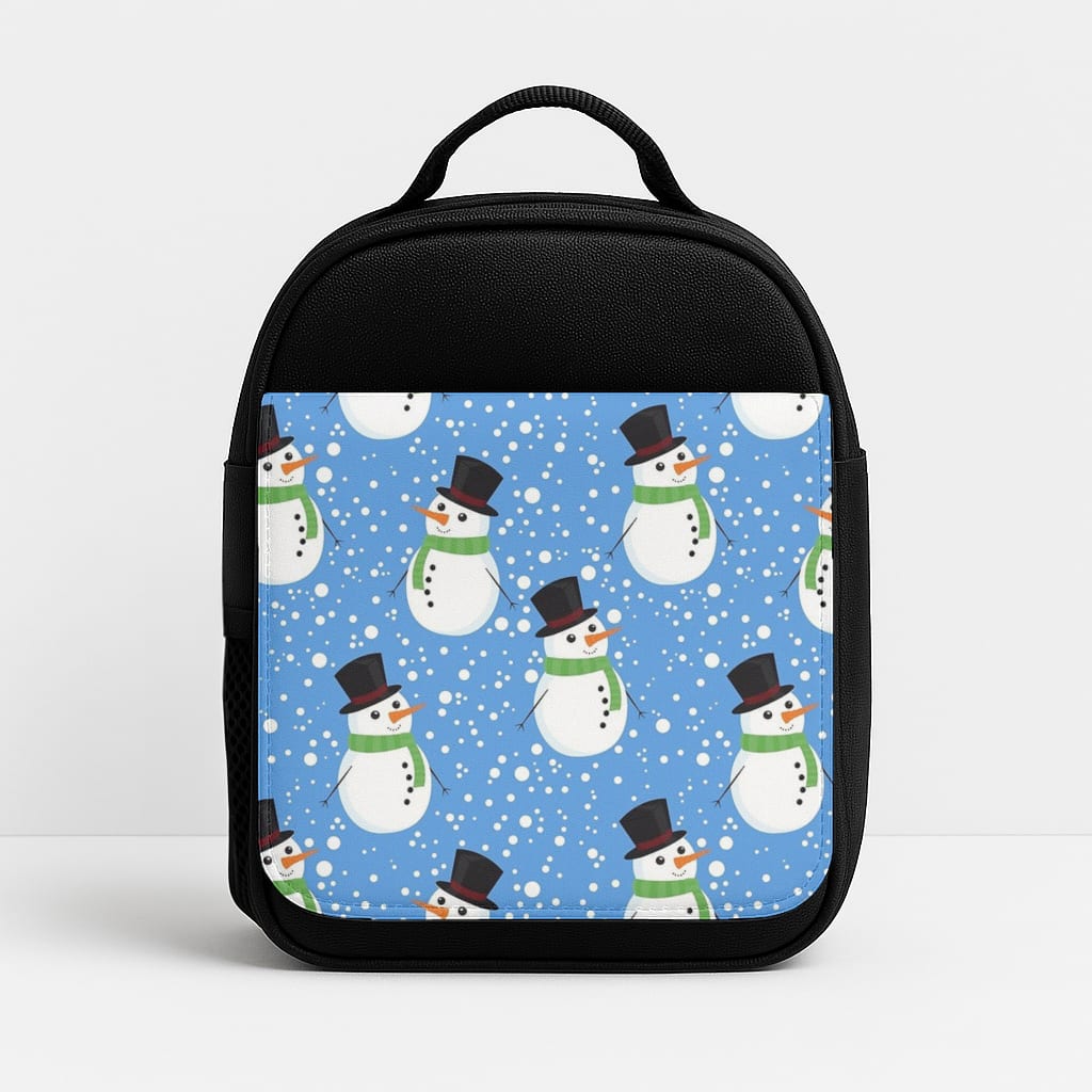 Blue Snowman Pattern Lunchbox
