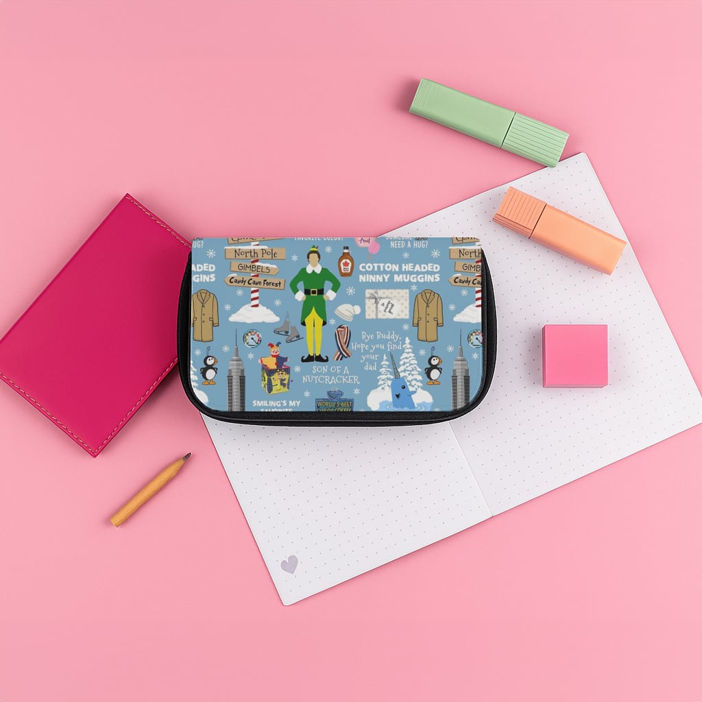 Blue Buddy The Elf Pattern Pencil Case