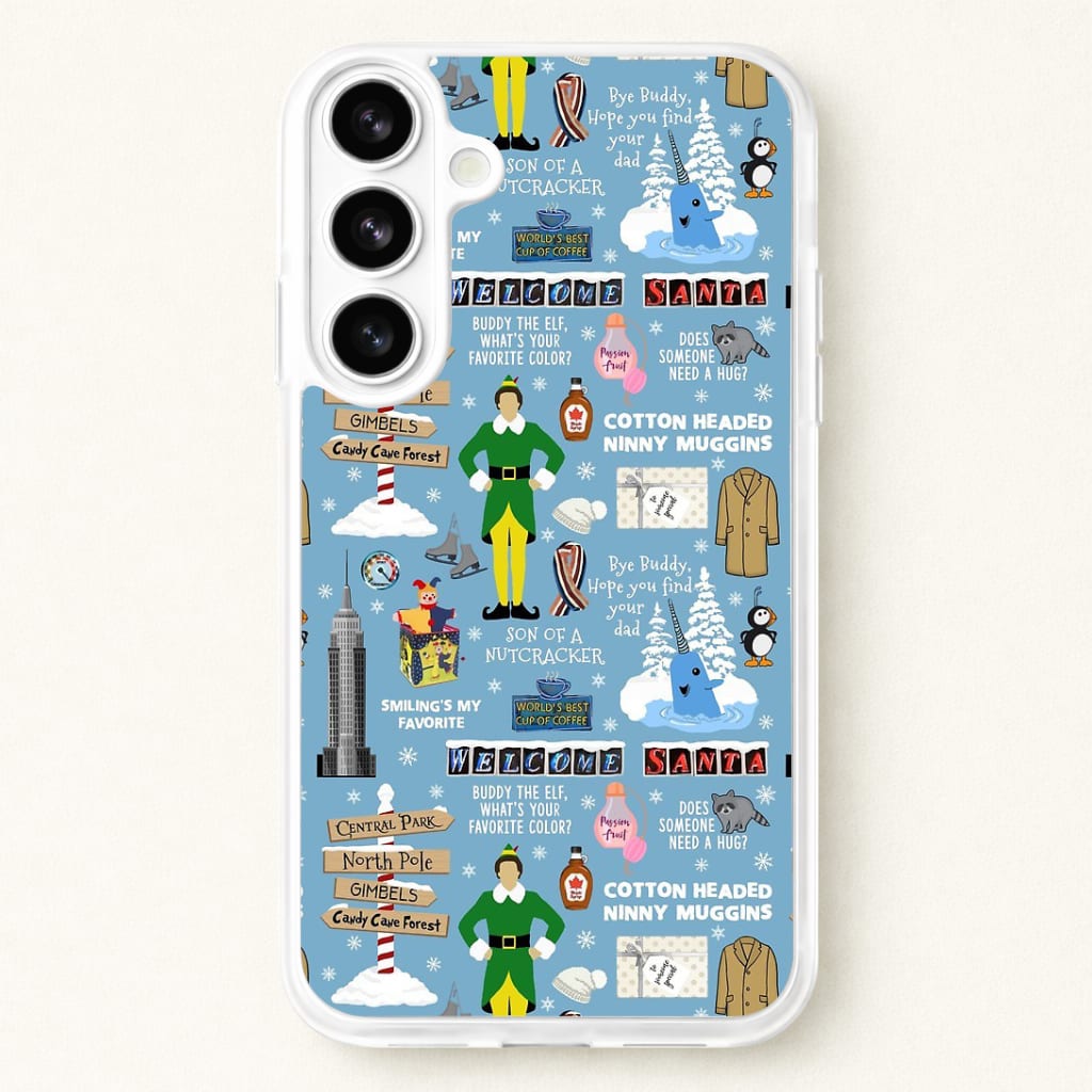 Blue Buddy The Elf Pattern Phone Case for Galaxy S26
