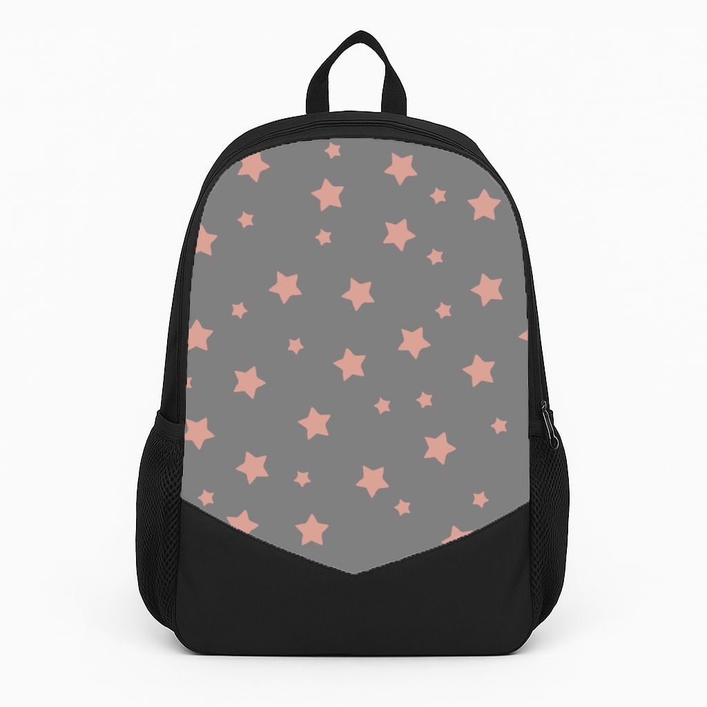 Rose Gold Star Pattern Large Backpack
