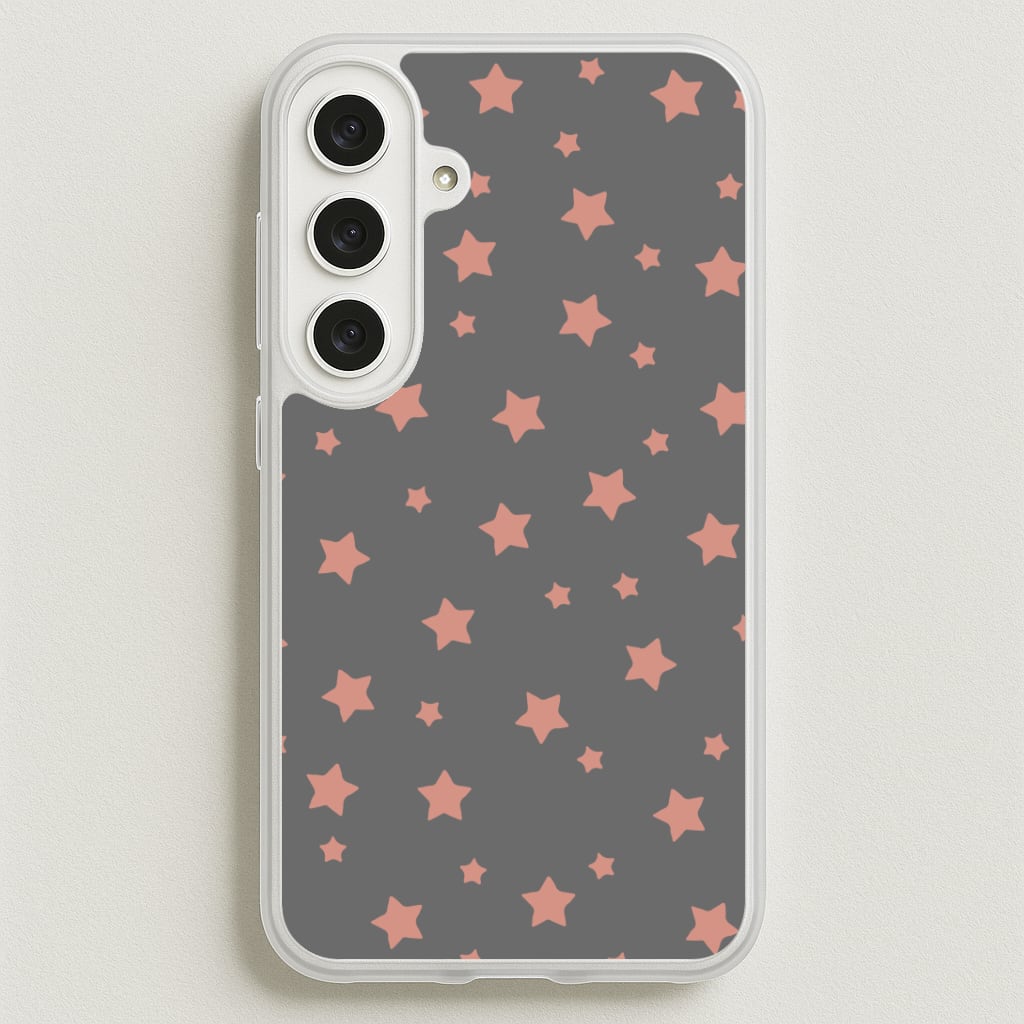 Rose Gold Star Pattern Phone Case for Galaxy S25FE