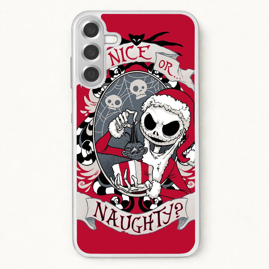 Nice Or Naughty - A Nightmare Before Christmas Phone Case for Galaxy A17