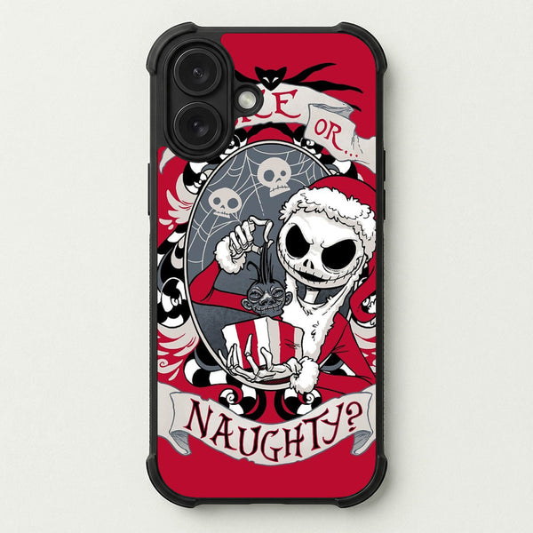 Nice Or Naughty - A Nightmare Before Christmas Phone Case — Bumper case