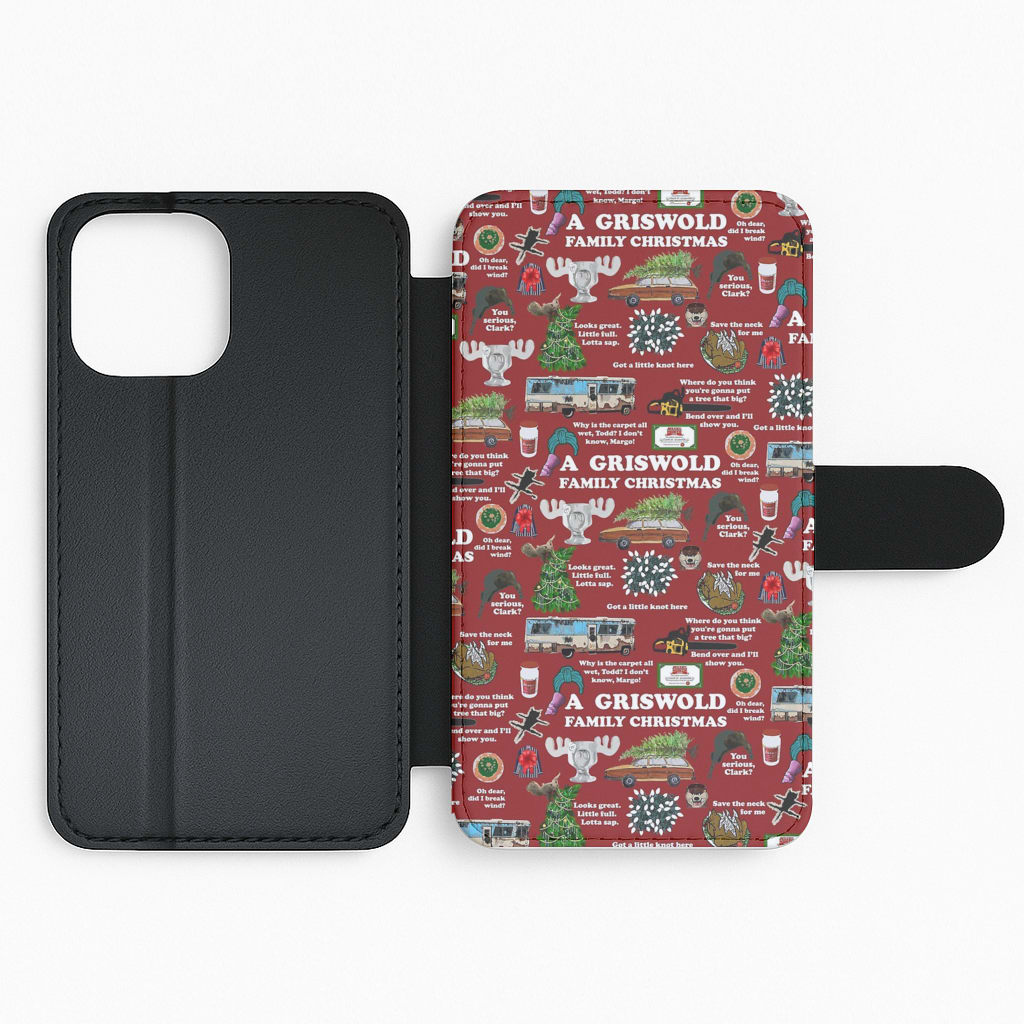 Christmas Holiday Collage Flip Wallet Phone Case