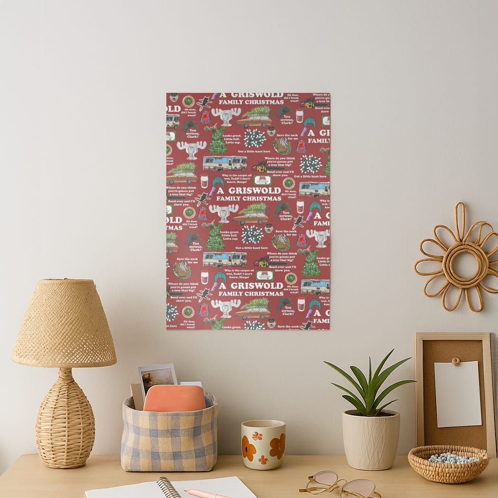 Christmas Holiday Collage Art Print