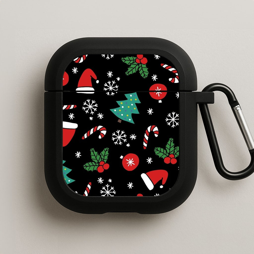 Christmas Objects Pattern AirPods Case