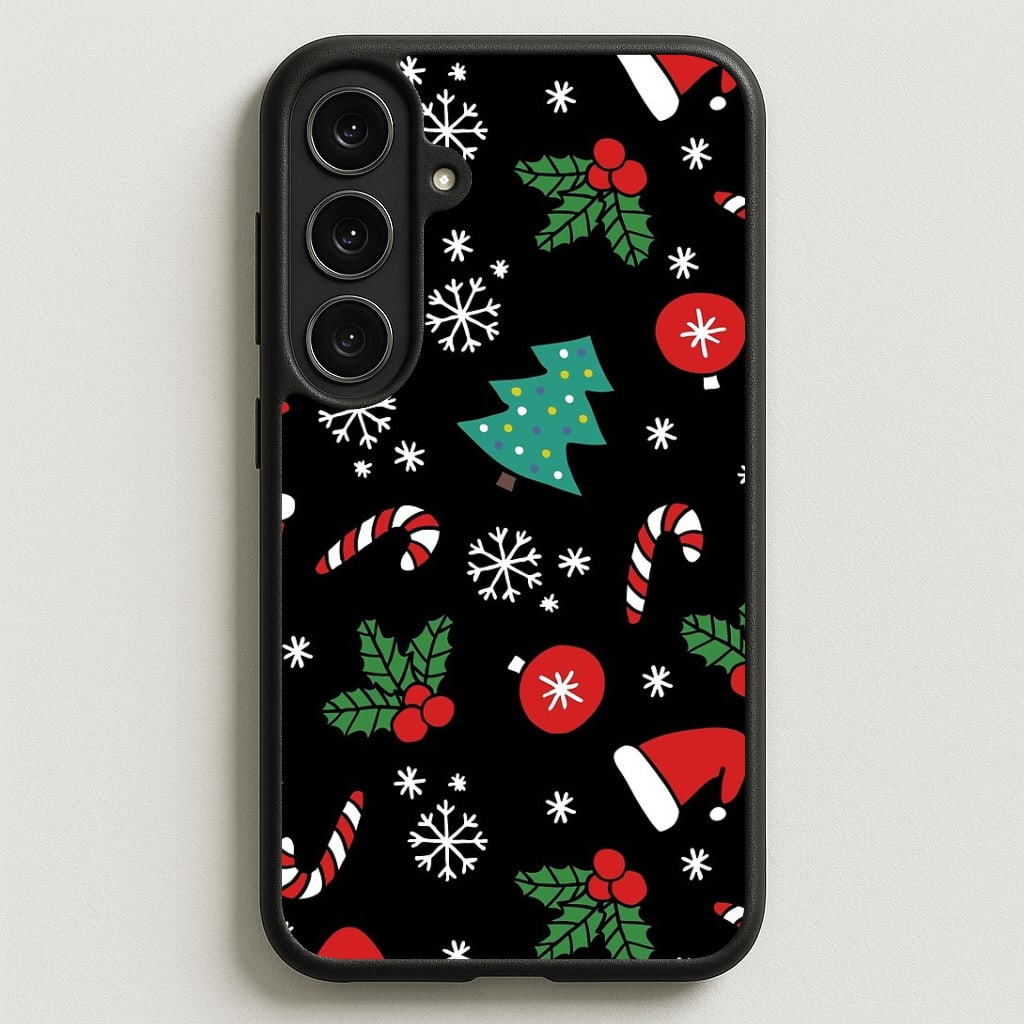 Christmas Objects Pattern Phone Case for Galaxy S25FE