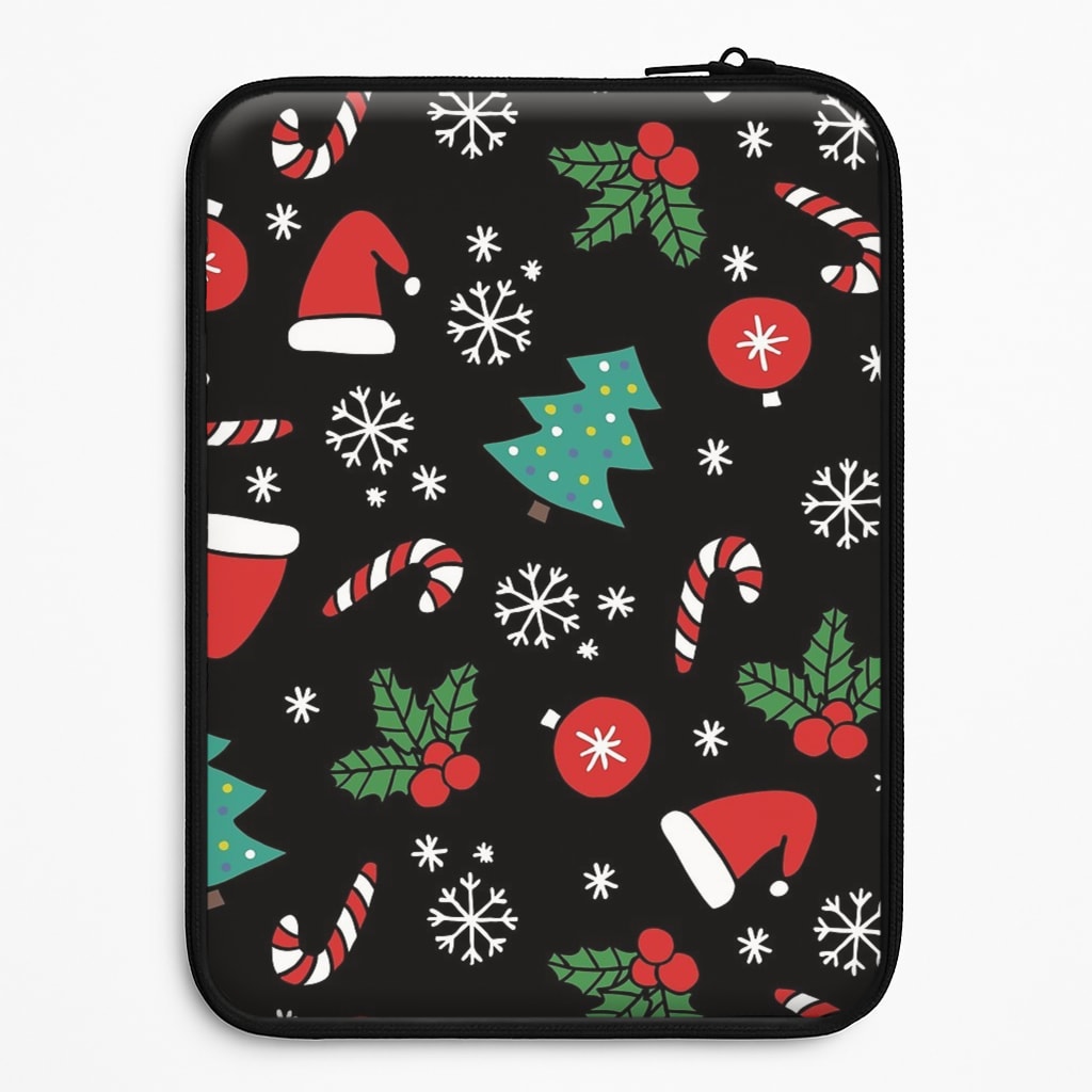 Christmas Objects Pattern Universal Laptop Sleeve