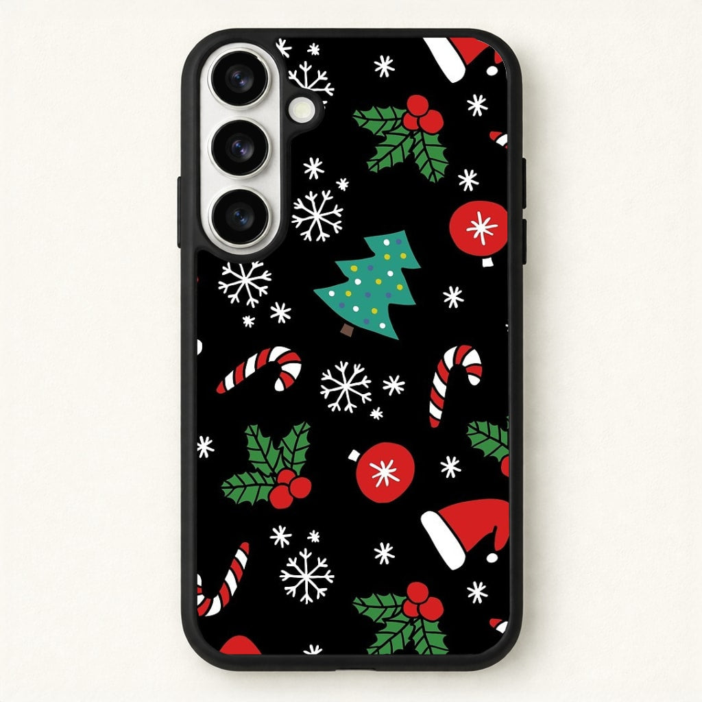 Christmas Objects Pattern Phone Case for Galaxy S26 Plus
