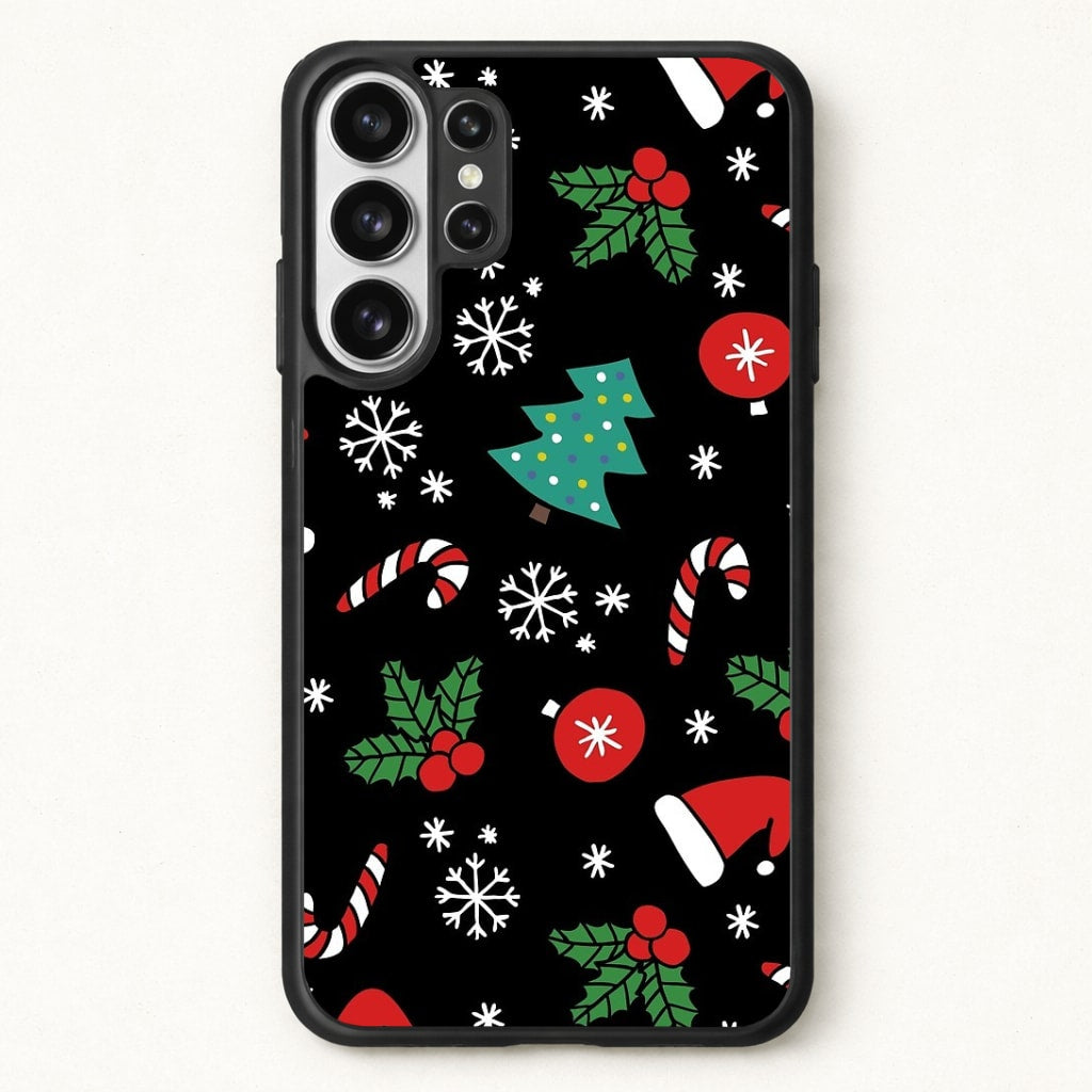Christmas Objects Pattern Phone Case for Galaxy S26 Ultra