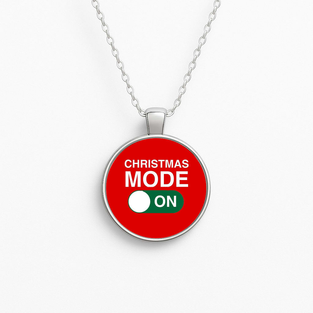 Christmas Mode On Circle Necklace
