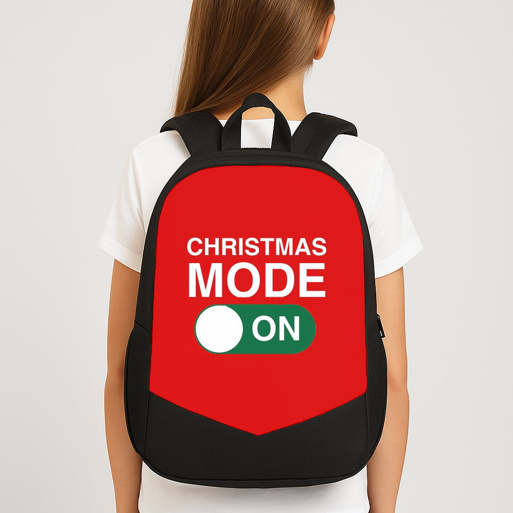 Christmas Mode On Large School Bag