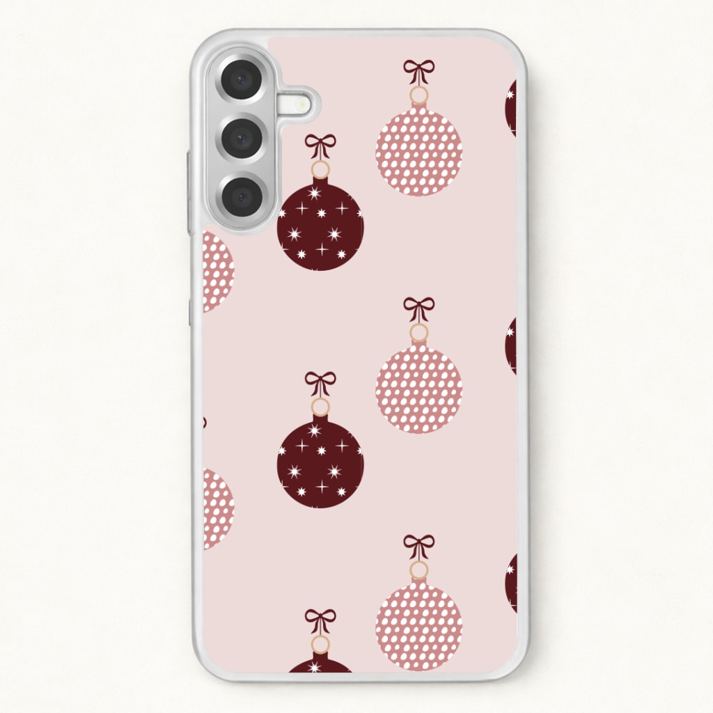 Christmas Bauble Pattern Phone Case for Galaxy A17