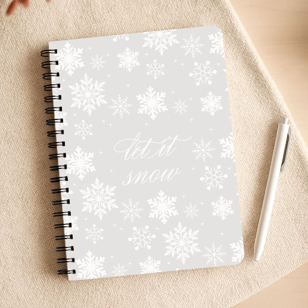Let It Snow Christmas Pattern Notepad